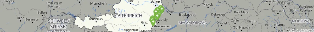Map view for Pharmacy emergency services in Burgenland